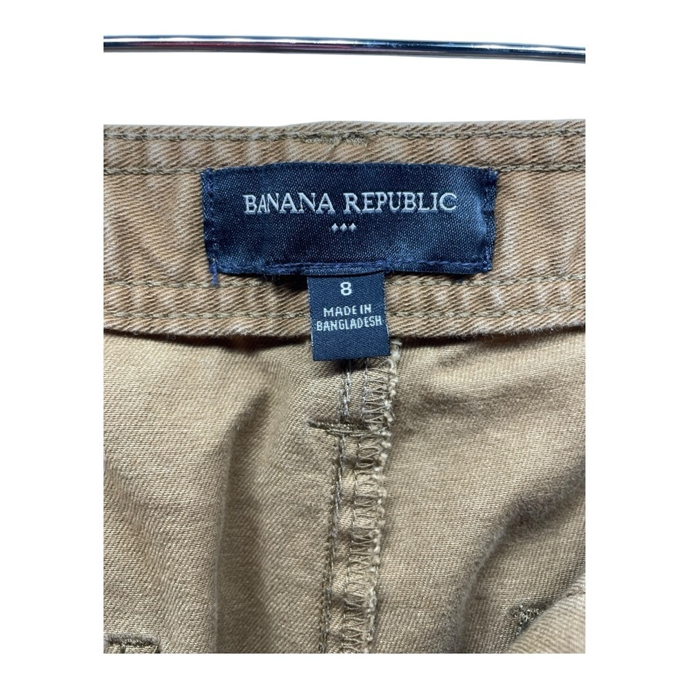 BANANA REPUBLIC Tapered Cargo Pants SZ 8​​ KHAKI BARREL LEG PANTS - Picture 8 of 9